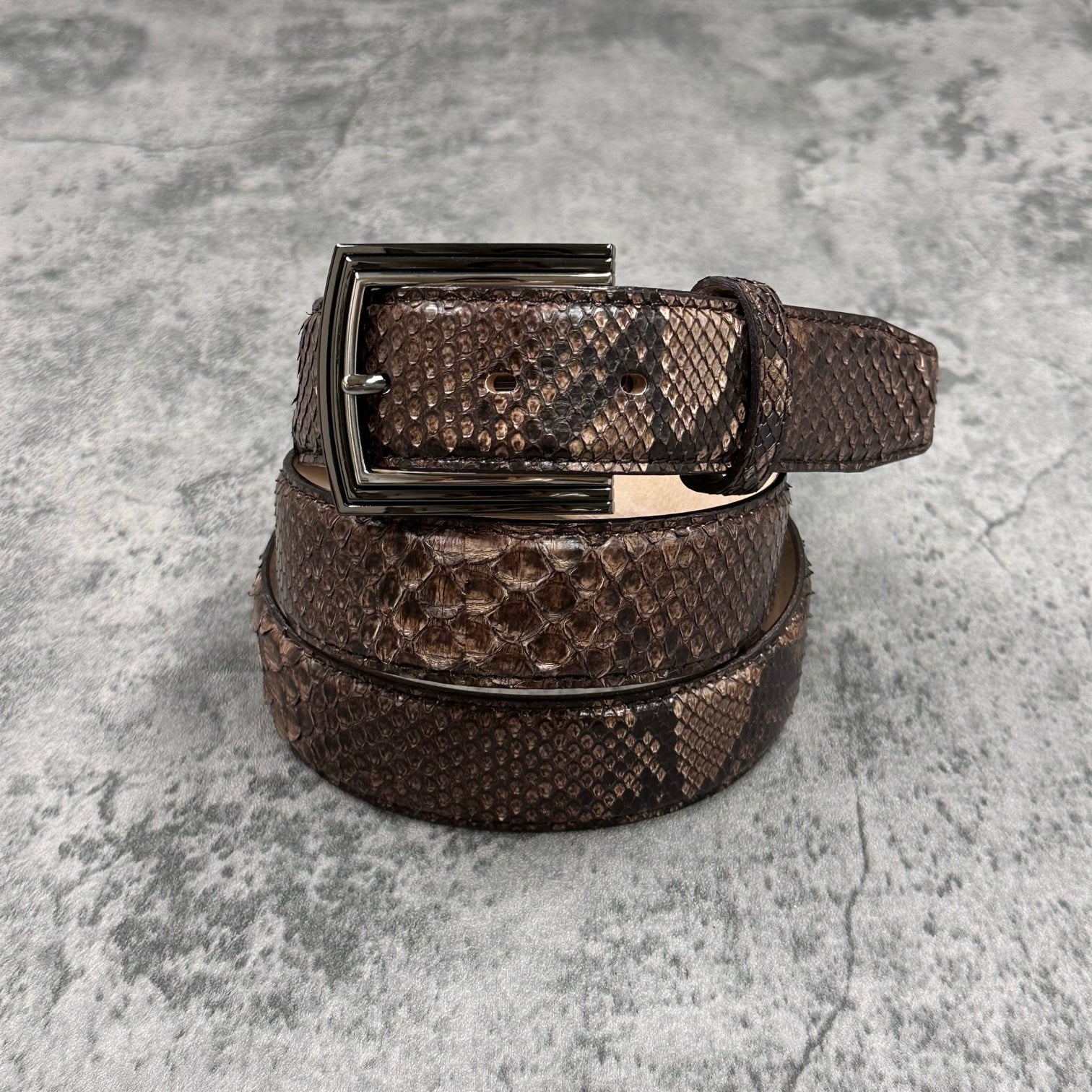 パイソン 35mmベルト 1806 - GLITTER BROWN/グリッターブラウン – Le'sac