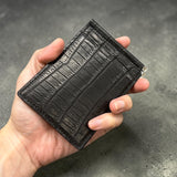 高級皮革クロコダイルレザーを使用したマネークリップ(札ばさみ)
