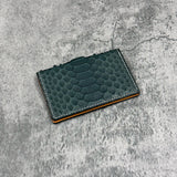 パイソン カード入れ (名刺入れ) 蛇革 本革 緑色 グリーン 品番8191