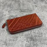 エレファント 長財布 象革 本革 メンズ レディース 茶色 アーモンド 品番8194