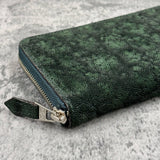 エレファント 長財布 象革 本革 メンズ レディース 緑 グリーン 品番8194