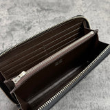 パイソン 長財布 ラウンドファスナー 蛇革 本革 黒 ブラック 品番8198