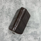 クロコダイル 二つ折り財布 ミドルウォレット ワニ革 本革 茶色 ブラウン 品番8200