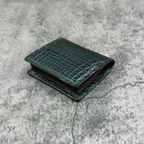 アリゲーター 小銭入れ ワニ革 本革 緑色 グリーン 品番8203