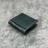 アリゲーター 小銭入れ ワニ革 本革 緑色 グリーン 品番8203