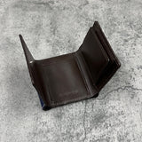 クロコダイル ミニ財布(三つ折り財布) ワニ革 本革 紺 アンティークネイビー 品番8207