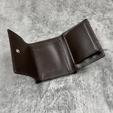 クロコダイル ミニ財布(三つ折り財布) ワニ革 本革 紺 ネイビー 品番8207
