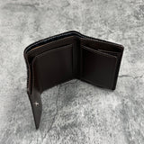 クロコダイル ミニ財布(三つ折り財布) ワニ革 本革 紺 ネイビー 品番8207