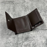 クロコダイル ミニ財布(三つ折り財布) ワニ革 本革 紫色 パープル 品番8207