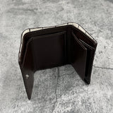 クロコダイル ミニ財布(三つ折り財布) ワニ革 本革 白 バニラ 品番8207