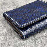 パイソン ミニ財布(三つ折り財布) 8208SPC - 藍染め
