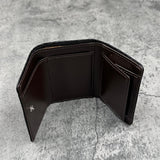 パイソン ミニ財布(三つ折り財布) 蛇革 本革 黒 ブラック 品番8208