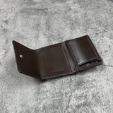 パイソン ミニ財布(三つ折り財布) 蛇革 本革 茶色 ブラウン 品番8208