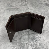 パイソン ミニ財布(三つ折り財布) 蛇革 本革 茶色 ブラウン 品番8208
