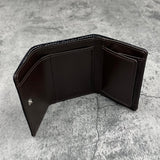 パイソン ミニ財布(三つ折り財布) 蛇革 本革 紺 グロスネイビー 品番8208