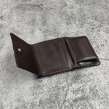パイソン ミニ財布(三つ折り財布) 蛇革 本革 緑 リーフグリーン 品番8208SP