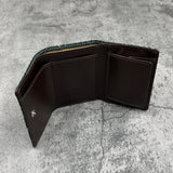 パイソン ミニ財布(三つ折り財布) 蛇革 本革 緑 リーフグリーン 品番8208SP