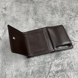 パイソン ミニ財布(三つ折り財布) 蛇革 本革 紺 ネイビー 品番8208