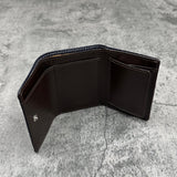 パイソン ミニ財布(三つ折り財布) 蛇革 本革 紺 ネイビー 品番8208