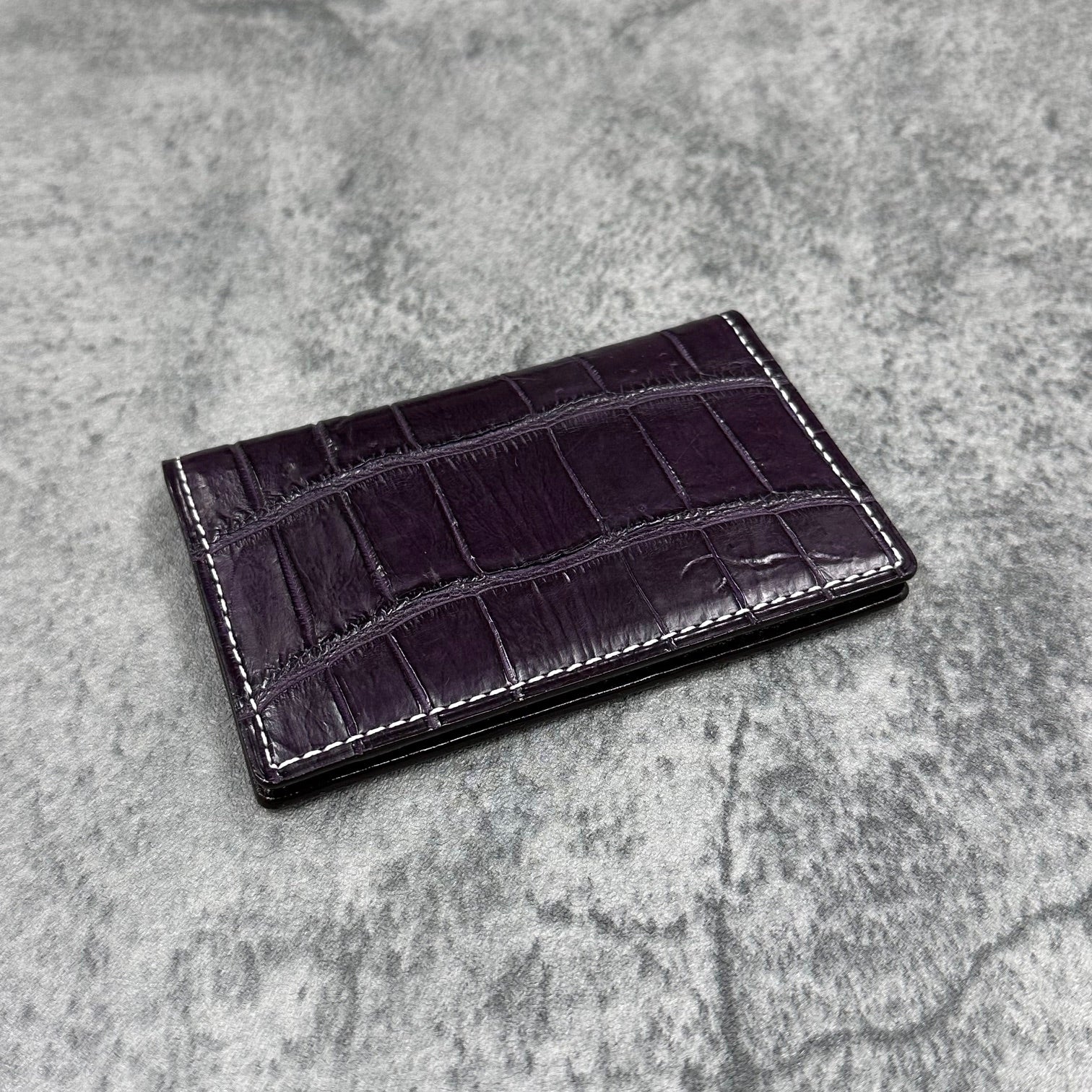 レア　ゼルパリ クロコダイル　名刺入れ　ブラック×グレー レア ゼルパリ クロコダイル 名刺入れ ブラック×グレー CEBEC 無双