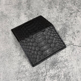 パイソン カード入れ(名刺入れ) 蛇革 本革 黒 ブラック 品番8210