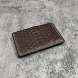 パイソン カード入れ(名刺入れ) 蛇革 本革 茶色 ブラウン 品番8210
