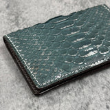 パイソン カード入れ(名刺入れ) 蛇革 本革 緑 グリーン 品番8210