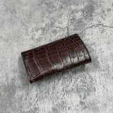 クロコダイル キーケース(4連キーウォレット) ワニ革 本革 茶色 ブラウン 品番8215