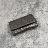 クロコダイル キーケース(4連キーウォレット) ワニ革 本革 グレー 品番8215