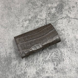 クロコダイル キーケース(4連キーウォレット) ワニ革 本革 グレー 品番8215