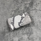 パイソン キーケース(4連キーウォレット) 蛇革 本革 メンズ レディース マットナチュラル 品番8216