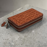 象革のダブルファスナー長財布