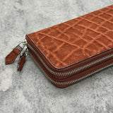 象革のダブルファスナー長財布