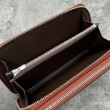 象革のダブルファスナー長財布