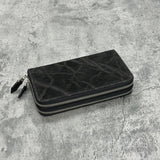 象革のダブルファスナー長財布