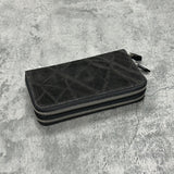 象革のダブルファスナー長財布