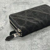 象革のダブルファスナー長財布