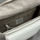 クロコダイル ボディバッグ ワニ革 本革 白 ヒマラヤ BB-Ⅱ