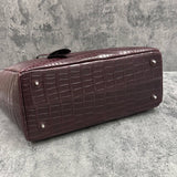 クロコダイル トートバッグ ワニ革 ポロサス 本革 ワイン ボルドー BILBAO