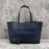クロコダイル トートバッグ BILBAO - NAVY/ネイビー