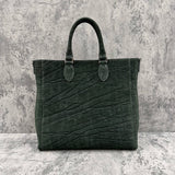 エレファント トートバッグ 象革 本革 緑色 グリーン CALON