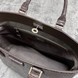 クロコダイル トートバッグ ワニ革 ポロサス 本革 茶色 ブラウン CALON