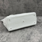 パイソン トートバッグ 蛇革 本革 白 ホワイト CALON