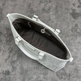 パイソン トートバッグ 蛇革 本革 白 ホワイト CALON
