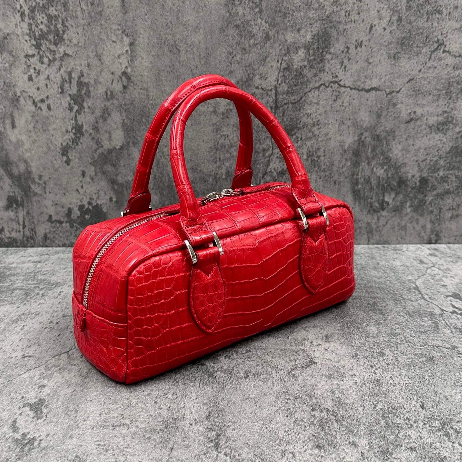 クロコダイル ハンドバッグ COMO - RED/レッド – Le'sac