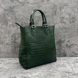 クロコダイル トートバッグ LIBIA - GREEN/グリーン