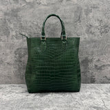 クロコダイル トートバッグ LIBIA - GREEN/グリーン