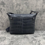 クロコダイル ショルダーバッグ ワニ革 ポロサス 本革 トゥルーブルー PAX