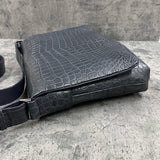 クロコダイル ショルダーバッグ ワニ革 ポロサス 本革 トゥルーブルー PAX
