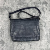 クロコダイル ショルダーバッグ ワニ革 ポロサス 本革 トゥルーブルー PAX